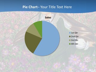 A Girl Sitting In A Field Of Flowers Powerpoint Template PowerPoint Template