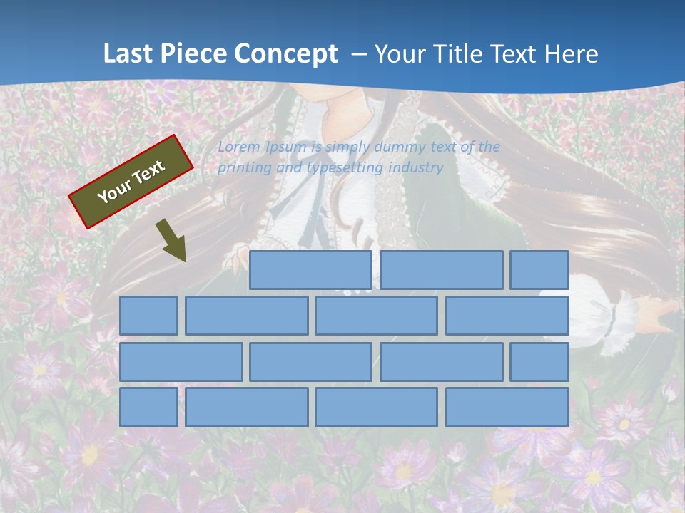 A Girl Sitting In A Field Of Flowers Powerpoint Template PowerPoint Template