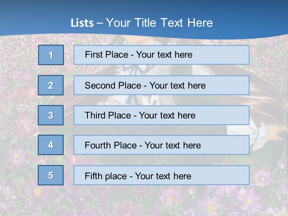 A Girl Sitting In A Field Of Flowers Powerpoint Template PowerPoint Template