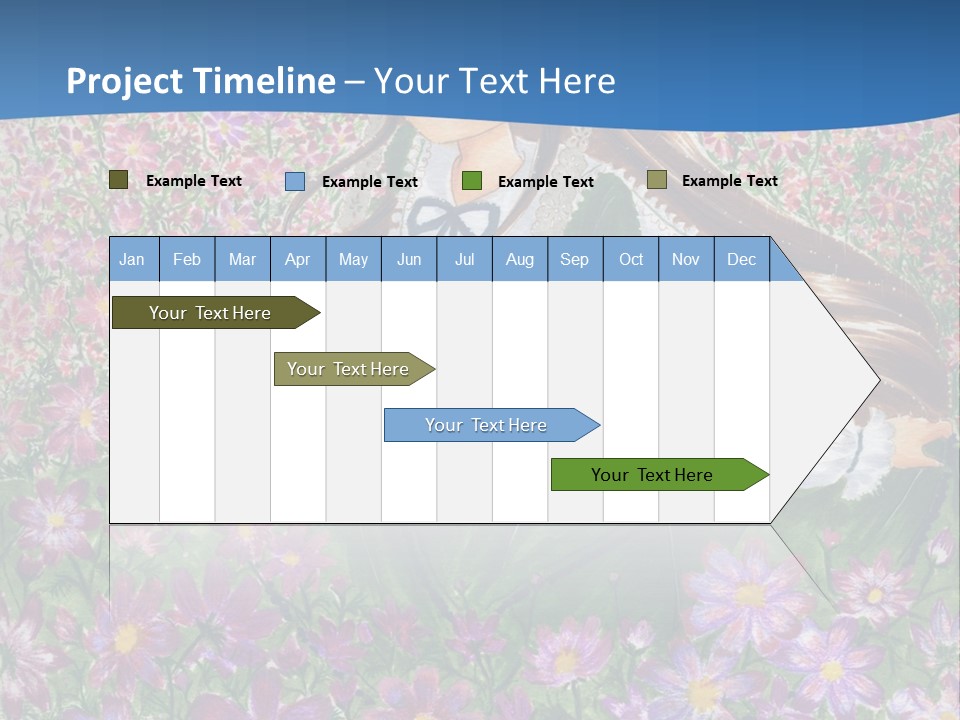 A Girl Sitting In A Field Of Flowers Powerpoint Template PowerPoint Template