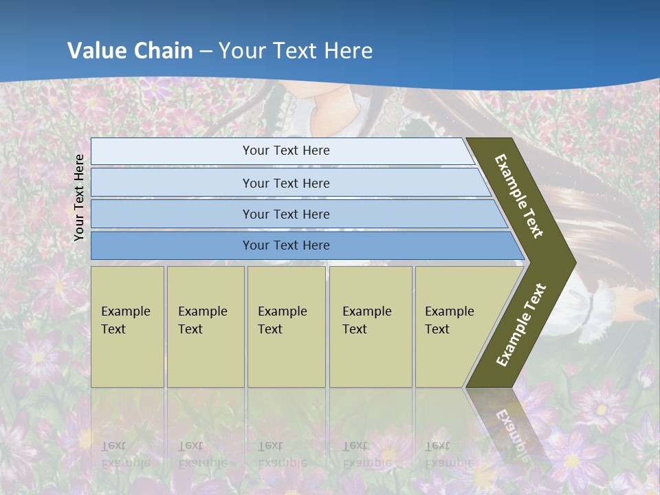 A Girl Sitting In A Field Of Flowers Powerpoint Template PowerPoint Template