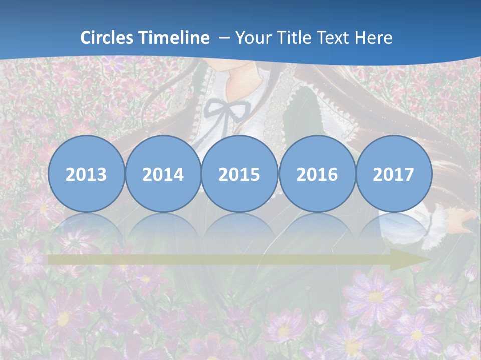 A Girl Sitting In A Field Of Flowers Powerpoint Template PowerPoint Template