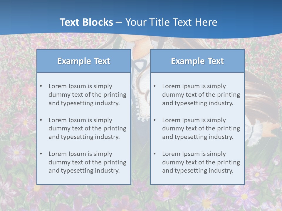 A Girl Sitting In A Field Of Flowers Powerpoint Template PowerPoint Template