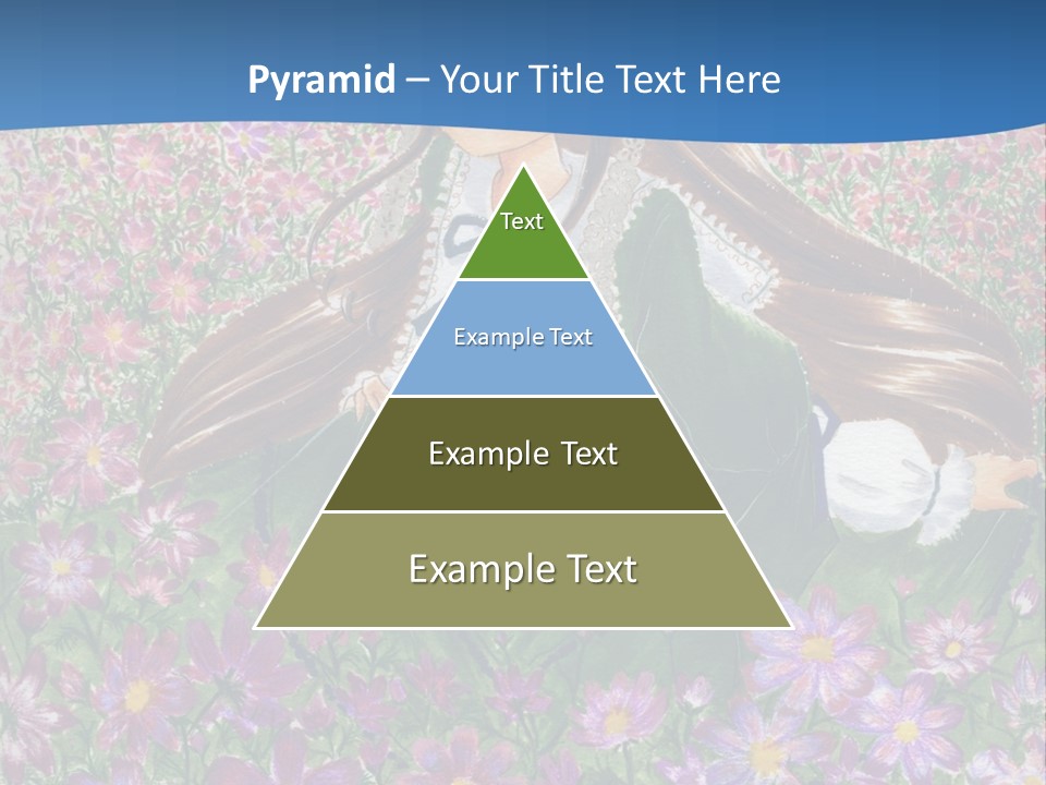 A Girl Sitting In A Field Of Flowers Powerpoint Template PowerPoint Template