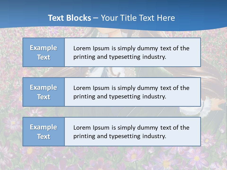 A Girl Sitting In A Field Of Flowers Powerpoint Template PowerPoint Template