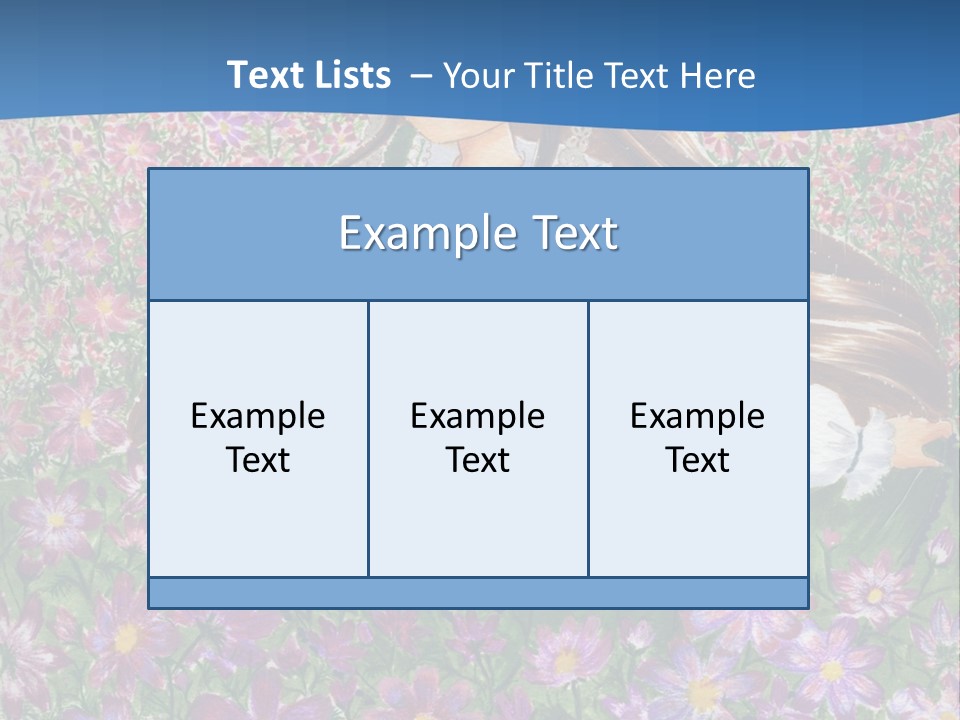 A Girl Sitting In A Field Of Flowers Powerpoint Template PowerPoint Template