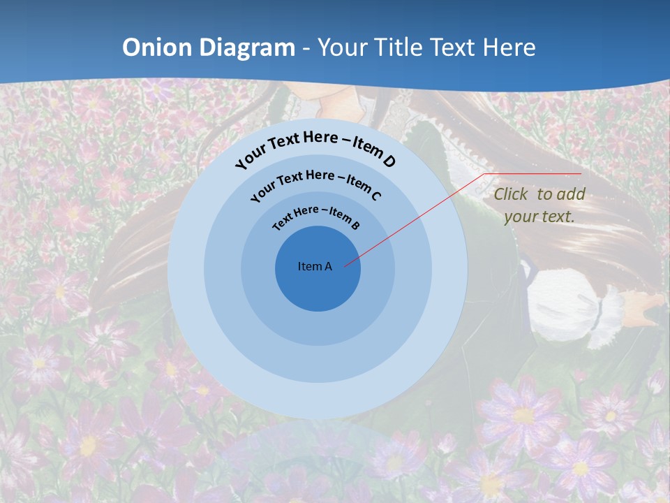 A Girl Sitting In A Field Of Flowers Powerpoint Template PowerPoint Template