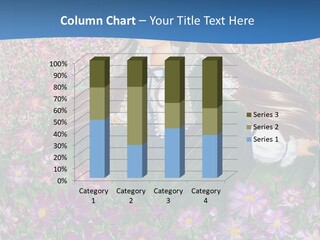 A Girl Sitting In A Field Of Flowers Powerpoint Template PowerPoint Template