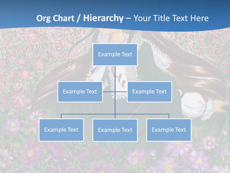 A Girl Sitting In A Field Of Flowers Powerpoint Template PowerPoint Template