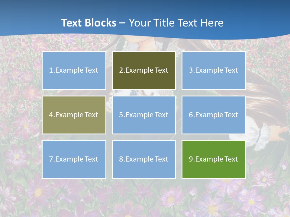 A Girl Sitting In A Field Of Flowers Powerpoint Template PowerPoint Template