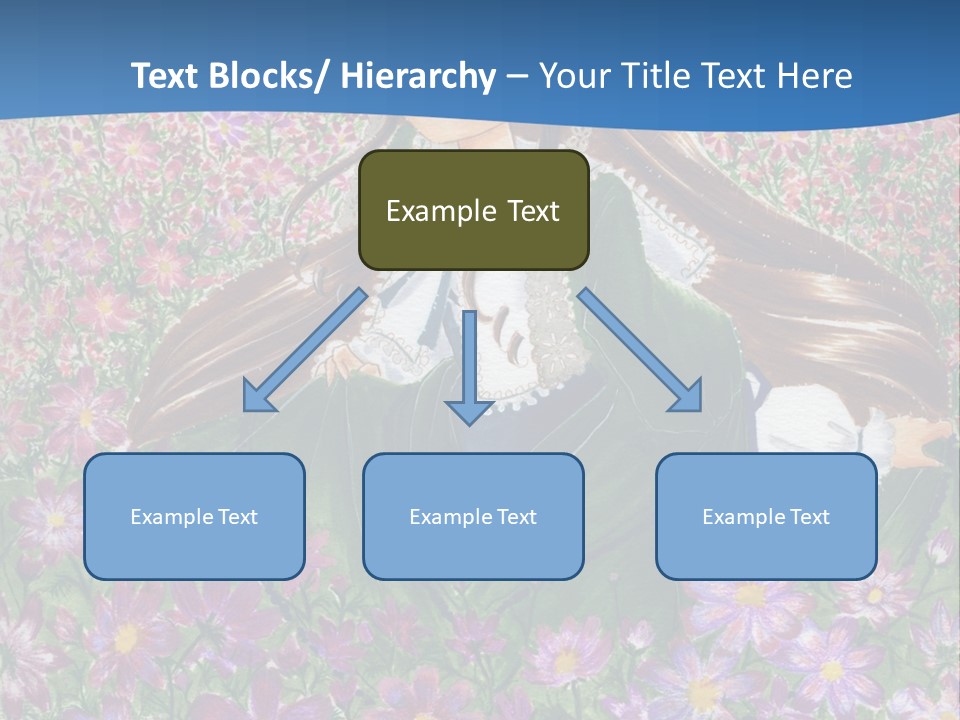 A Girl Sitting In A Field Of Flowers Powerpoint Template PowerPoint Template