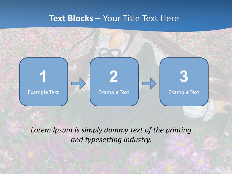 A Girl Sitting In A Field Of Flowers Powerpoint Template PowerPoint Template