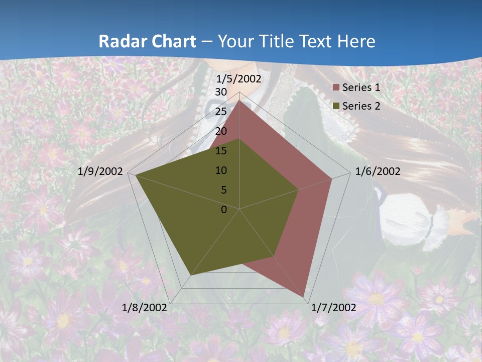 A Girl Sitting In A Field Of Flowers Powerpoint Template PowerPoint Template