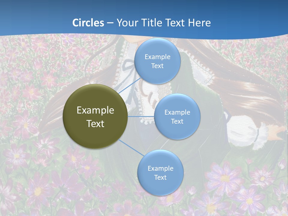 A Girl Sitting In A Field Of Flowers Powerpoint Template PowerPoint Template