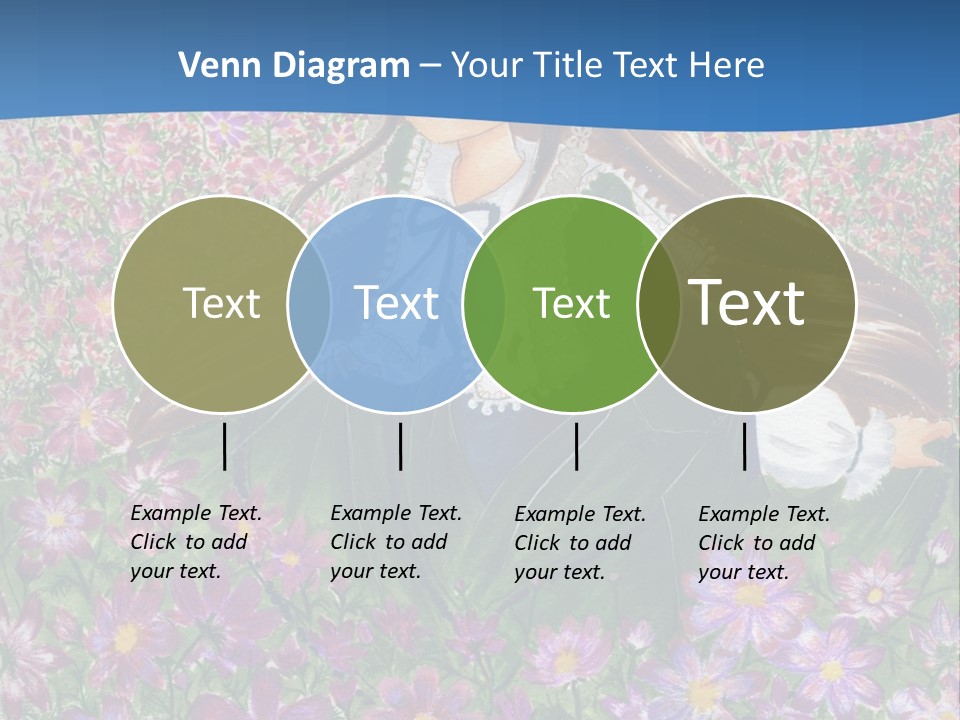 A Girl Sitting In A Field Of Flowers Powerpoint Template PowerPoint Template