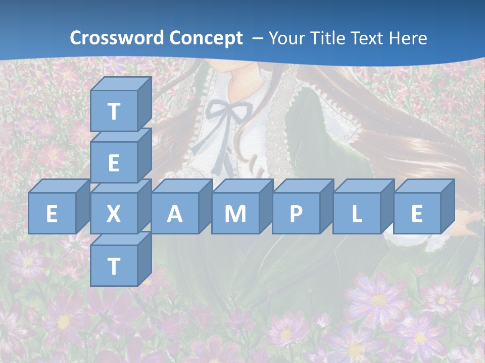 A Girl Sitting In A Field Of Flowers Powerpoint Template PowerPoint Template