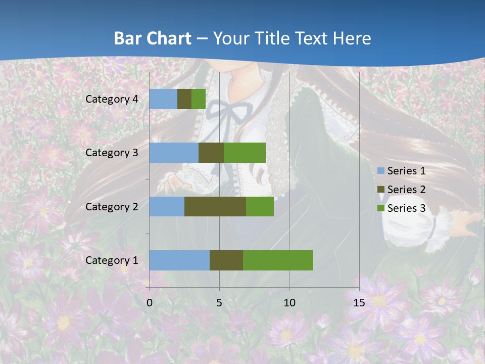 A Girl Sitting In A Field Of Flowers Powerpoint Template PowerPoint Template