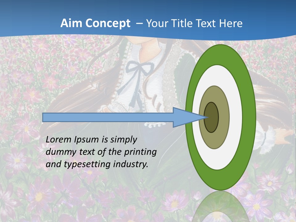 A Girl Sitting In A Field Of Flowers Powerpoint Template PowerPoint Template