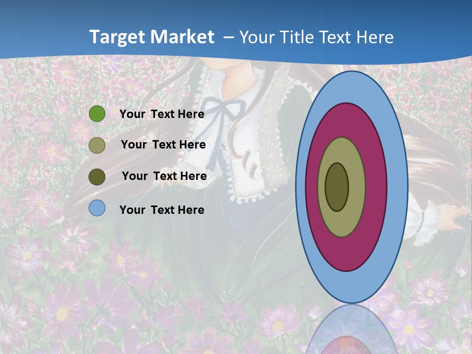 A Girl Sitting In A Field Of Flowers Powerpoint Template PowerPoint Template