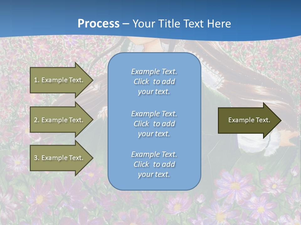 A Girl Sitting In A Field Of Flowers Powerpoint Template PowerPoint Template