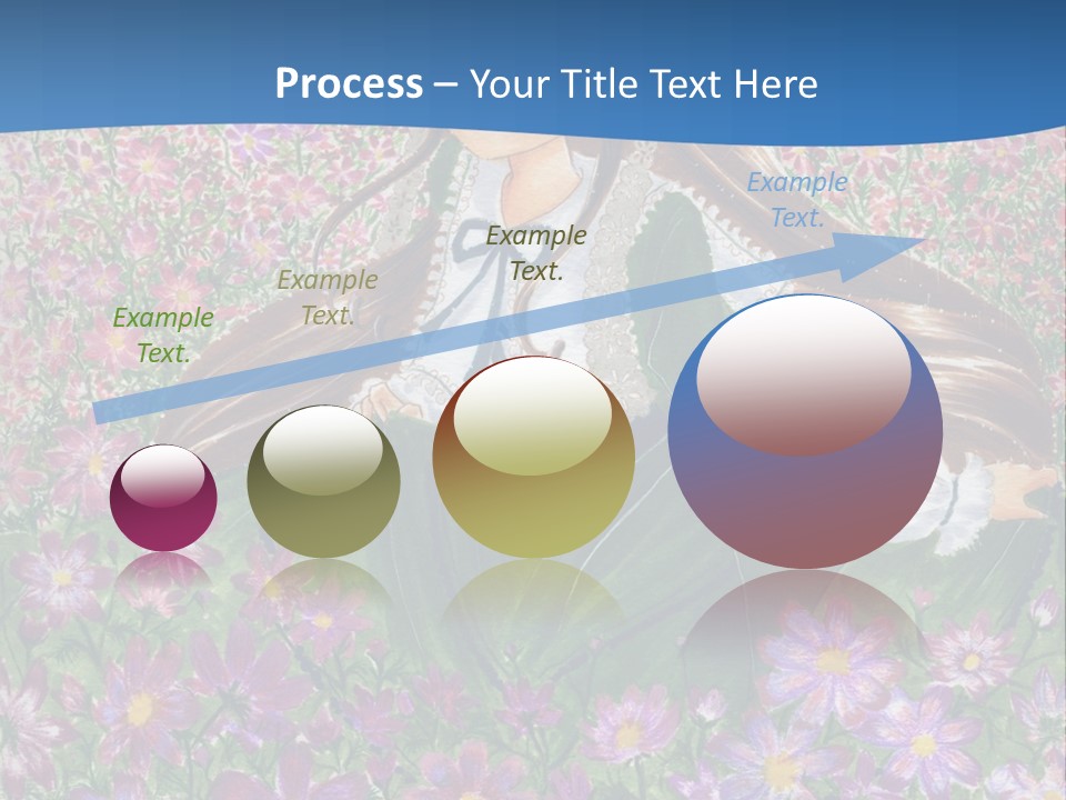 A Girl Sitting In A Field Of Flowers Powerpoint Template PowerPoint Template