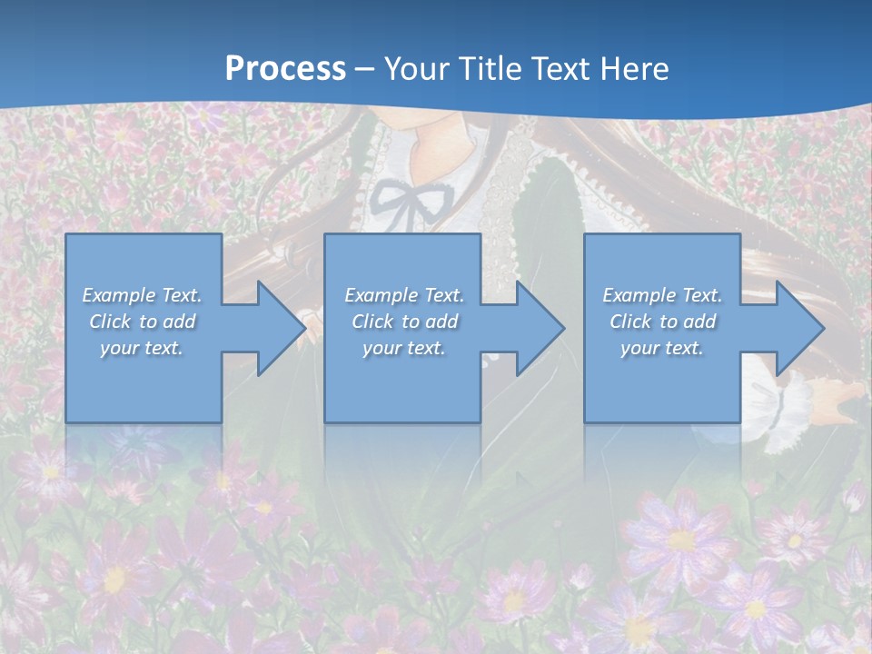 A Girl Sitting In A Field Of Flowers Powerpoint Template PowerPoint Template