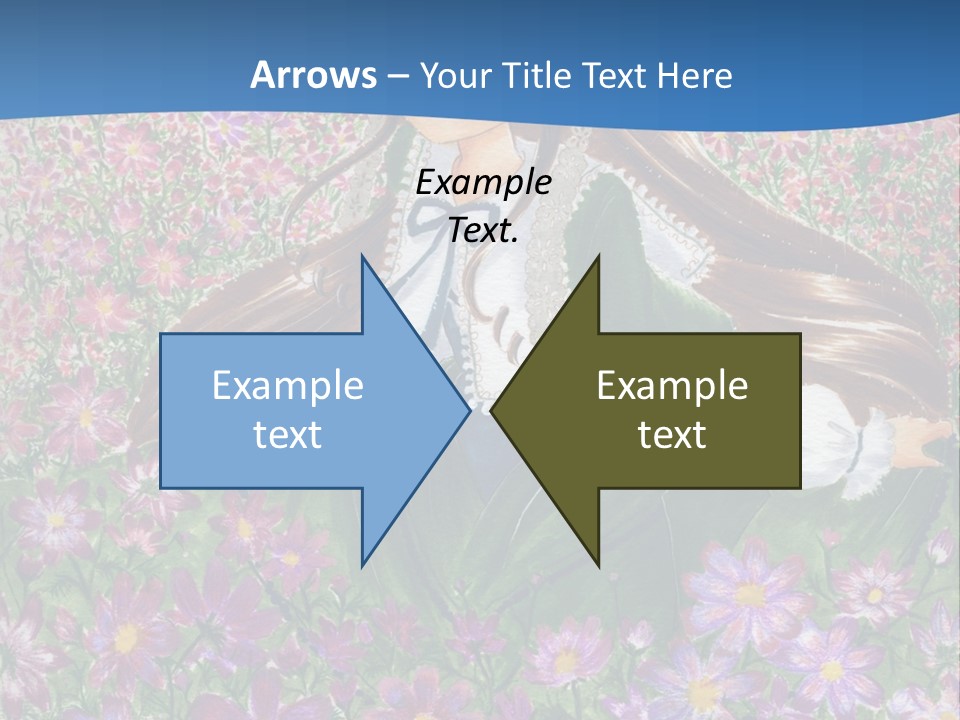 A Girl Sitting In A Field Of Flowers Powerpoint Template PowerPoint Template