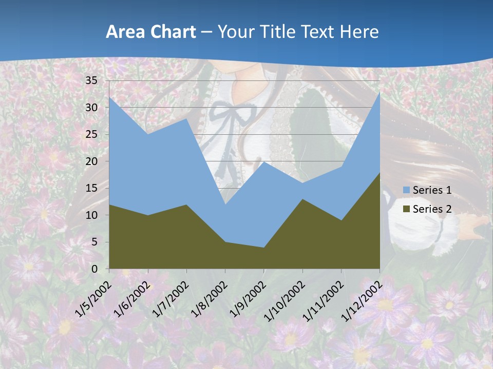 A Girl Sitting In A Field Of Flowers Powerpoint Template PowerPoint Template