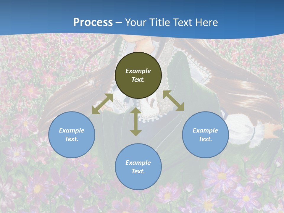 A Girl Sitting In A Field Of Flowers Powerpoint Template PowerPoint Template