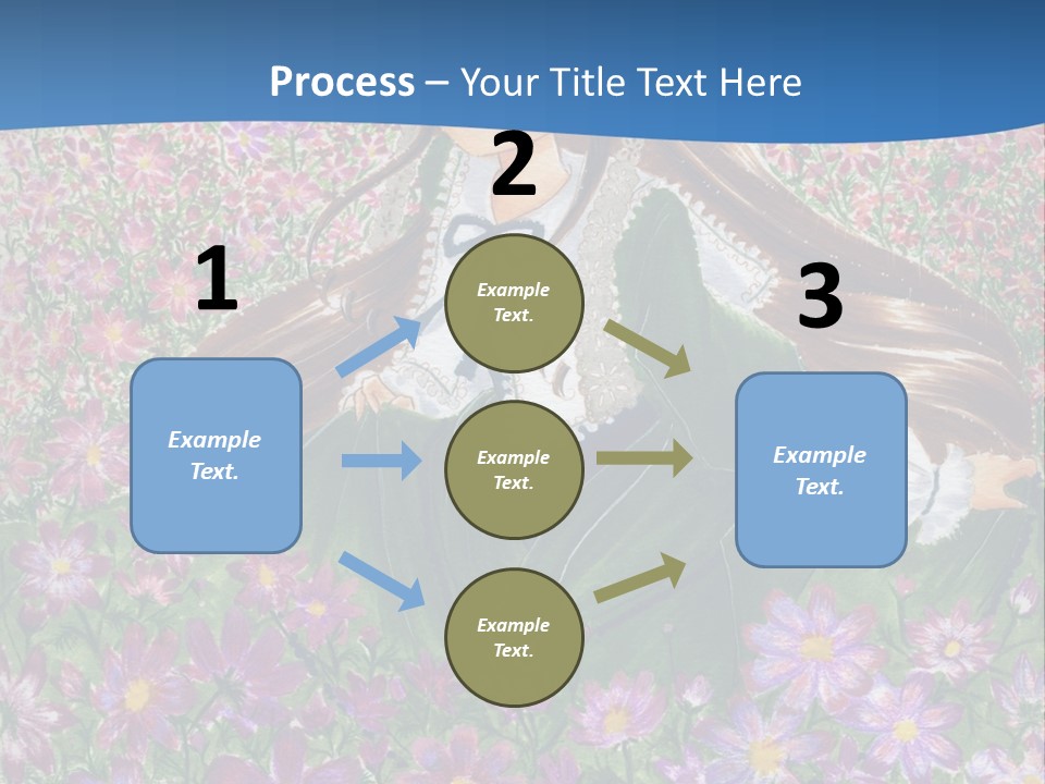 A Girl Sitting In A Field Of Flowers Powerpoint Template PowerPoint Template