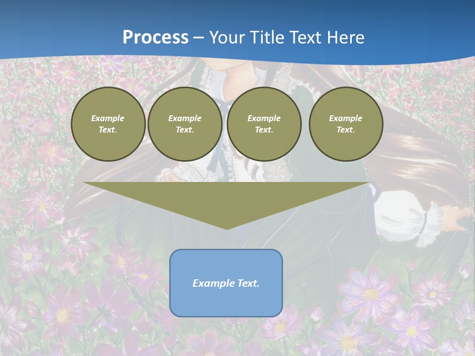 A Girl Sitting In A Field Of Flowers Powerpoint Template PowerPoint Template
