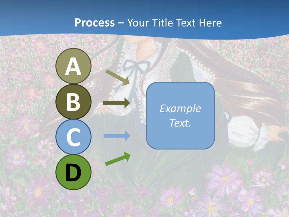 A Girl Sitting In A Field Of Flowers Powerpoint Template PowerPoint Template