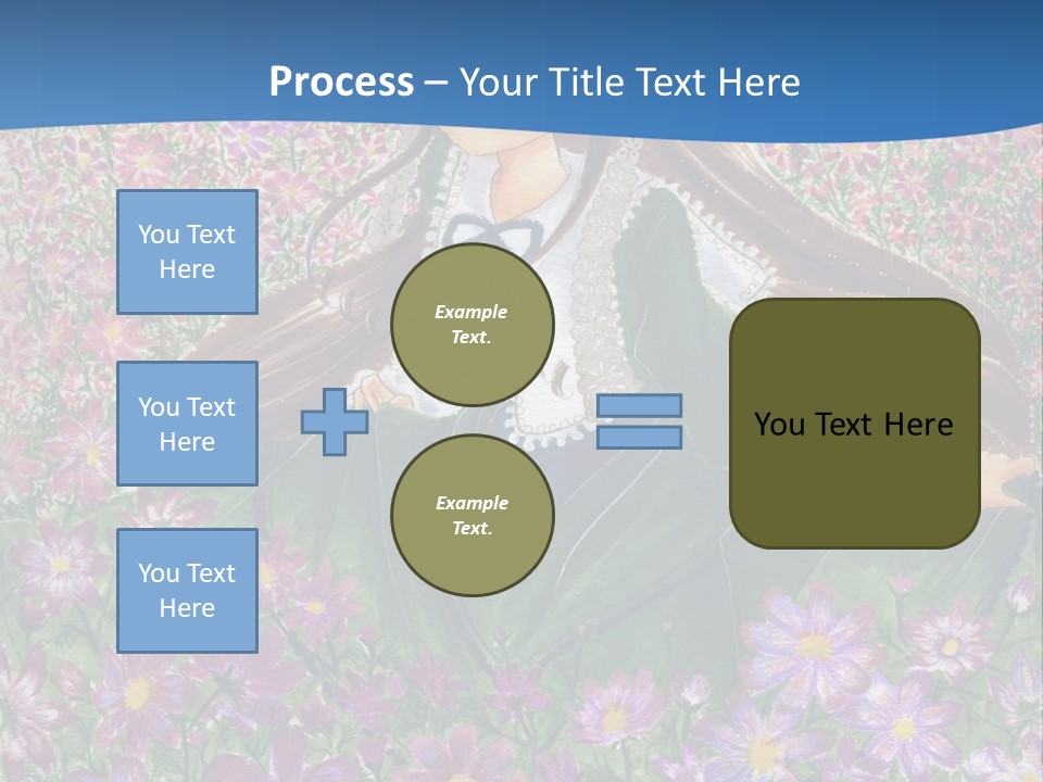 A Girl Sitting In A Field Of Flowers Powerpoint Template PowerPoint Template