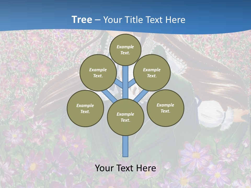 A Girl Sitting In A Field Of Flowers Powerpoint Template PowerPoint Template