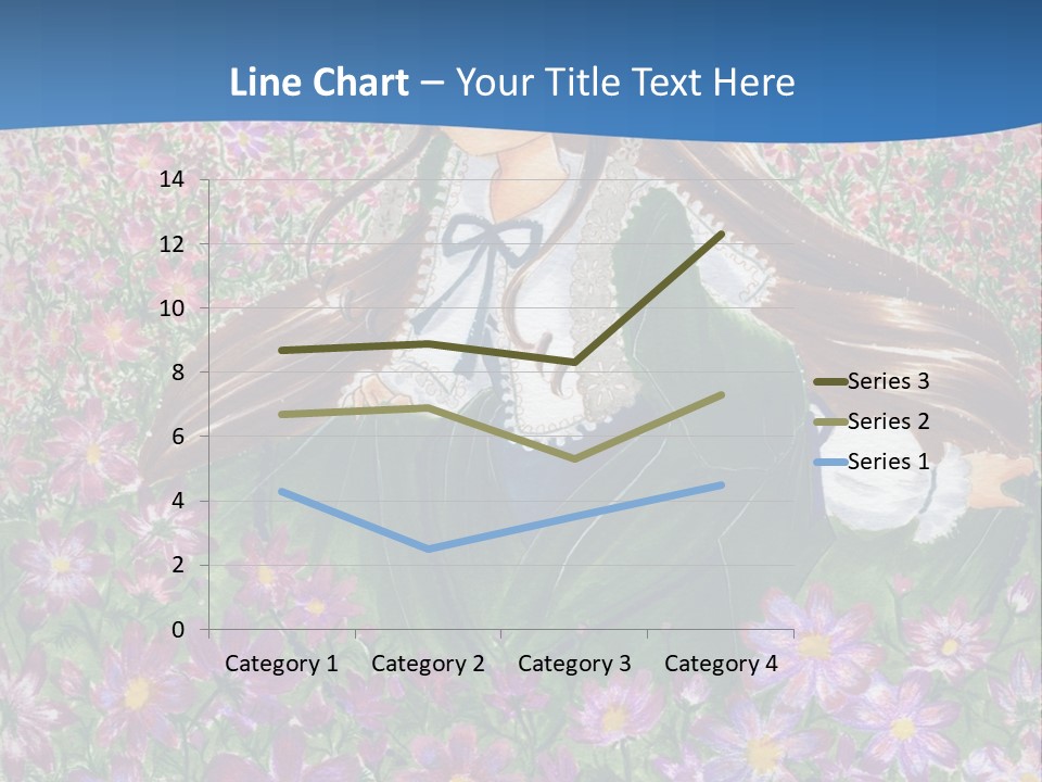 A Girl Sitting In A Field Of Flowers Powerpoint Template PowerPoint Template