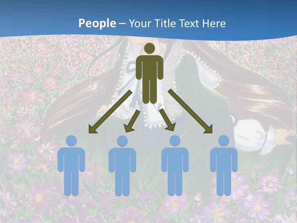 A Girl Sitting In A Field Of Flowers Powerpoint Template PowerPoint Template