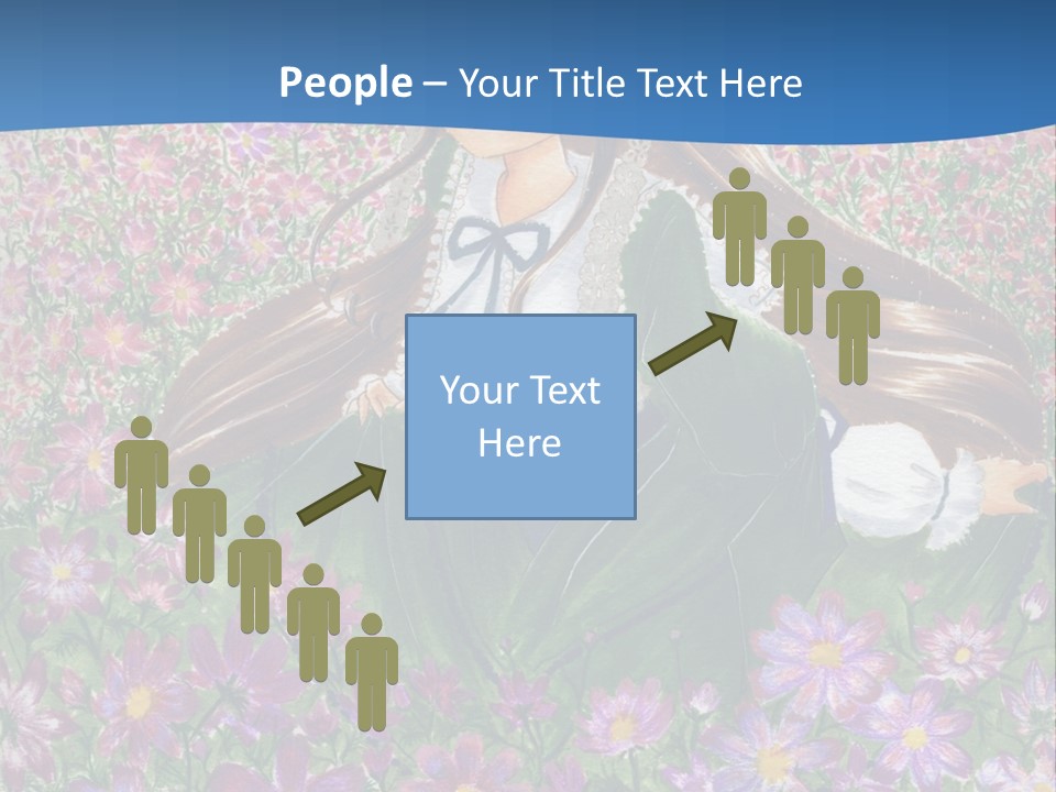 A Girl Sitting In A Field Of Flowers Powerpoint Template PowerPoint Template