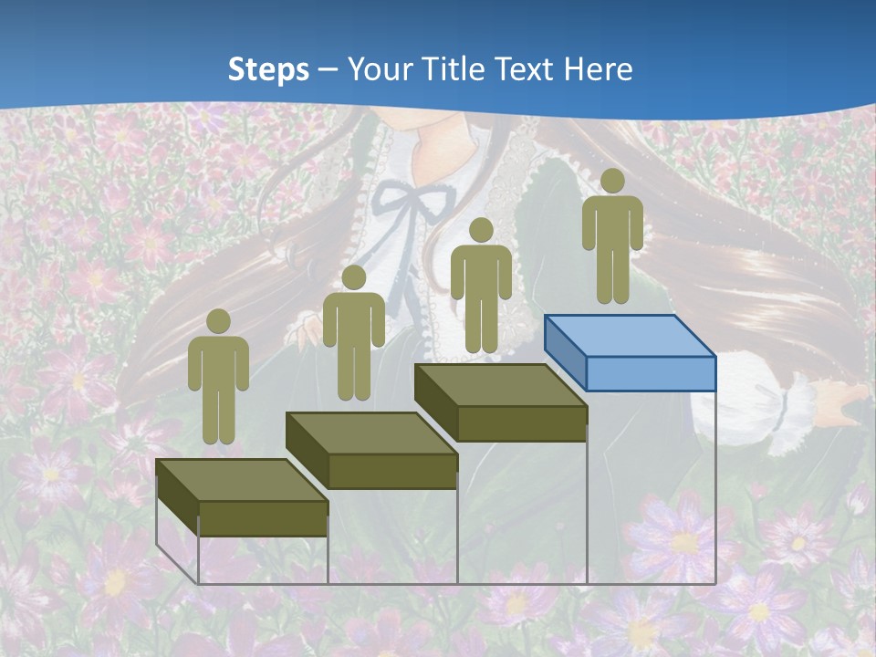A Girl Sitting In A Field Of Flowers Powerpoint Template PowerPoint Template
