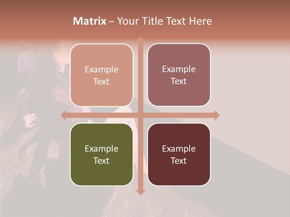 A Woman Sitting On The Floor With Her Legs Crossed PowerPoint Template