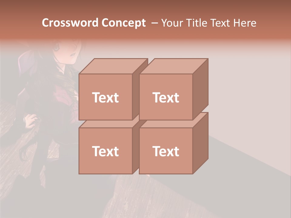 A Woman Sitting On The Floor With Her Legs Crossed PowerPoint Template