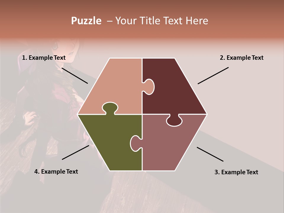 A Woman Sitting On The Floor With Her Legs Crossed PowerPoint Template