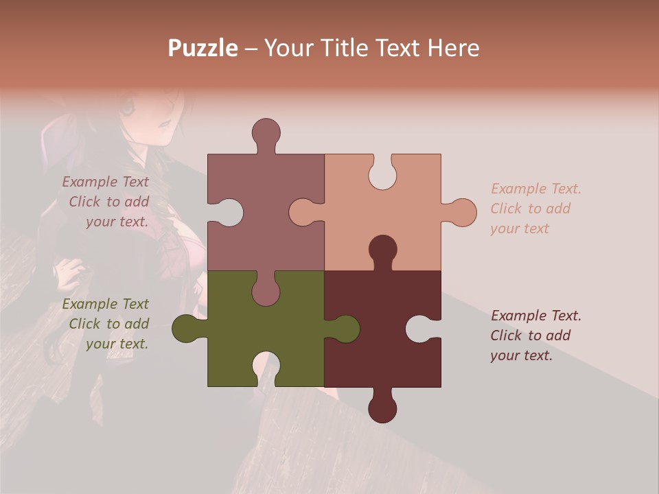 A Woman Sitting On The Floor With Her Legs Crossed PowerPoint Template