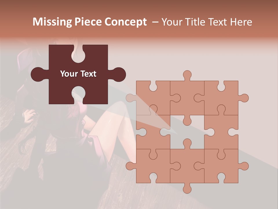 A Woman Sitting On The Floor With Her Legs Crossed PowerPoint Template