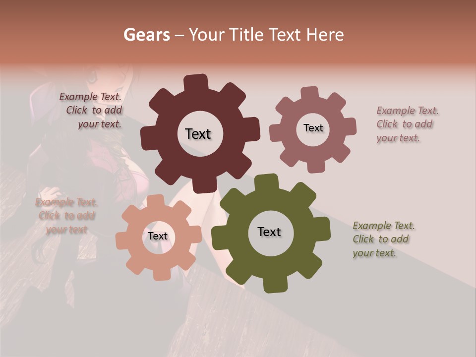 A Woman Sitting On The Floor With Her Legs Crossed PowerPoint Template