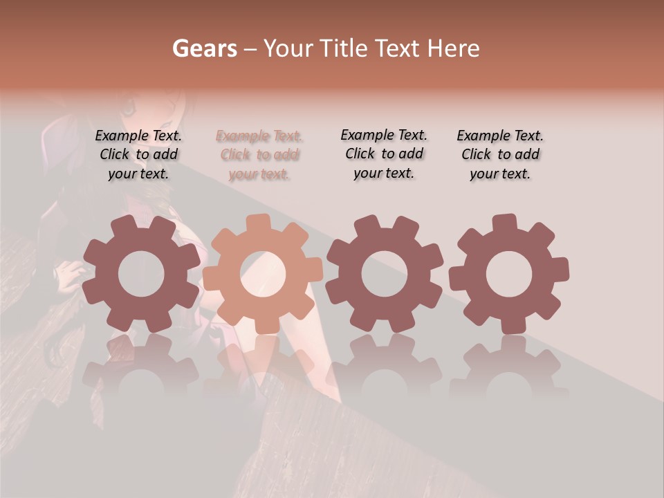 A Woman Sitting On The Floor With Her Legs Crossed PowerPoint Template