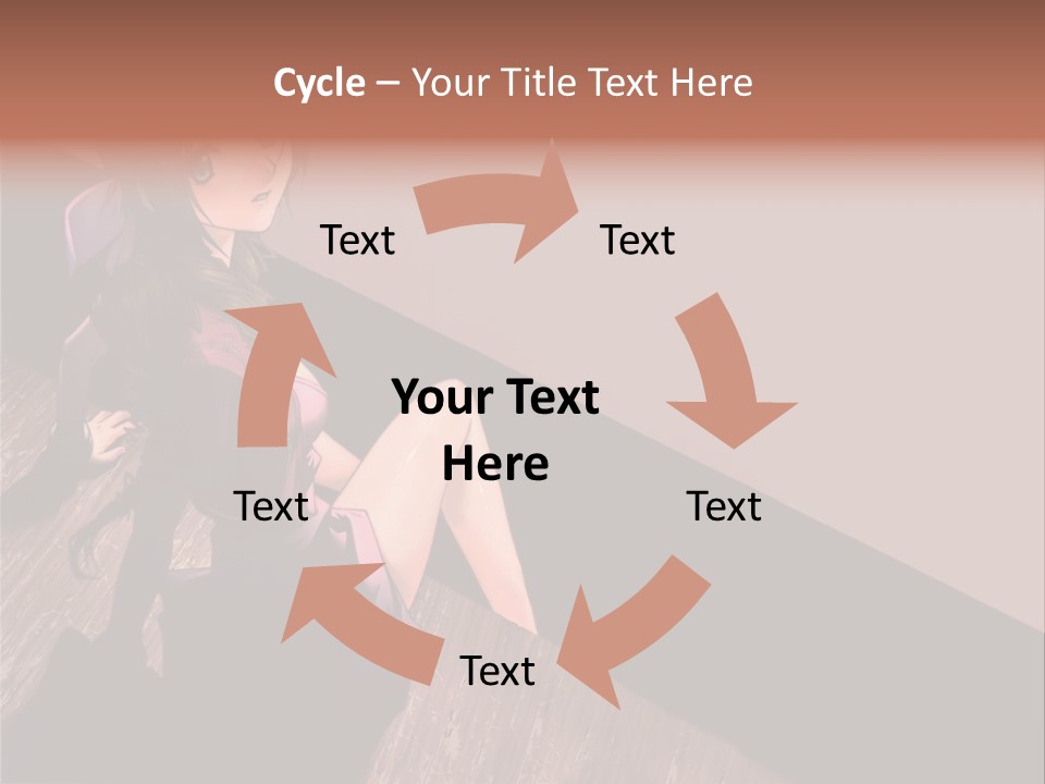 A Woman Sitting On The Floor With Her Legs Crossed PowerPoint Template