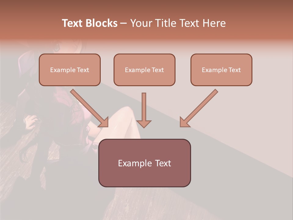 A Woman Sitting On The Floor With Her Legs Crossed PowerPoint Template