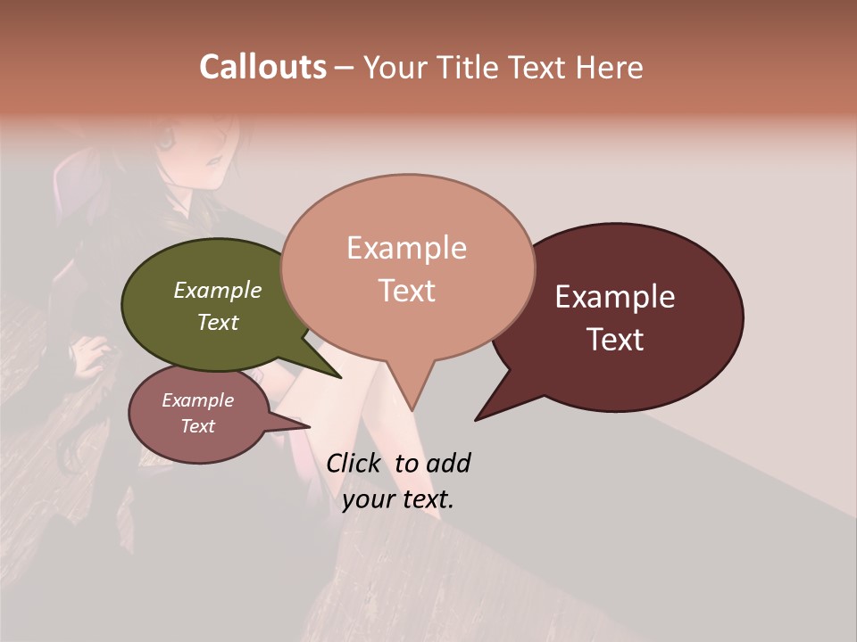 A Woman Sitting On The Floor With Her Legs Crossed PowerPoint Template