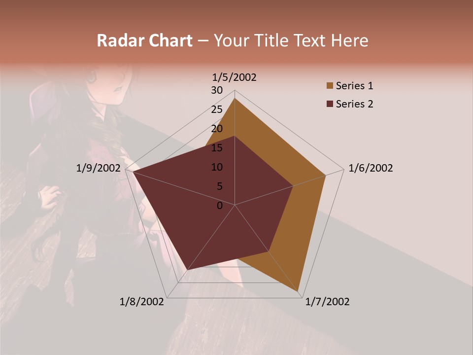A Woman Sitting On The Floor With Her Legs Crossed PowerPoint Template