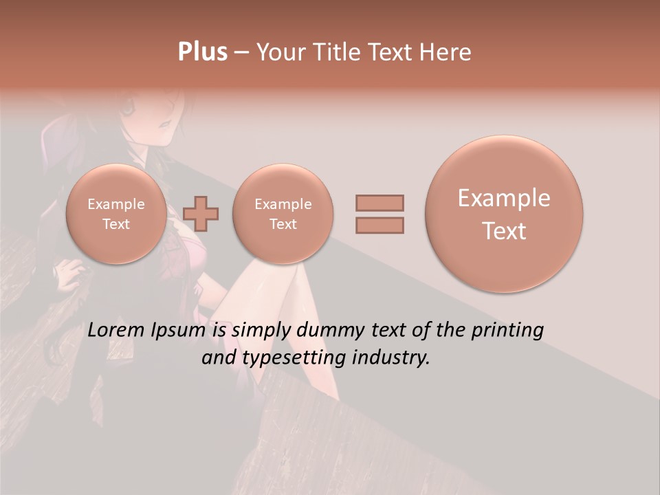 A Woman Sitting On The Floor With Her Legs Crossed PowerPoint Template